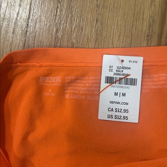 NWT PINK Victoria's Secret Orange Dog Bikini Seamless Panty - Picture 3 of 6